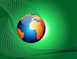 vector globe green abstract background