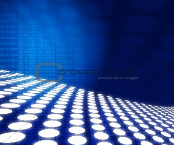 vector tile waves on blue background