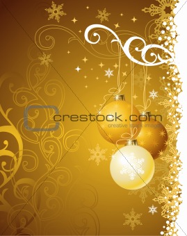 gold christmas background / vector illustration