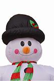 Funny blow-up snowman-clipping path