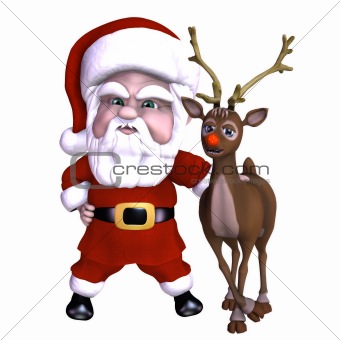Santa and Reindeer 1