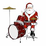 Santa Playing Drums 1