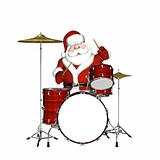 Santa Playing Drums 2