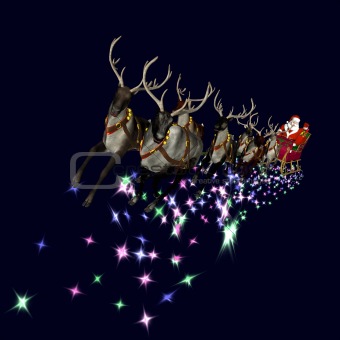 Santa and Reindeer 2