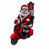 Santa Scooter - Isolated