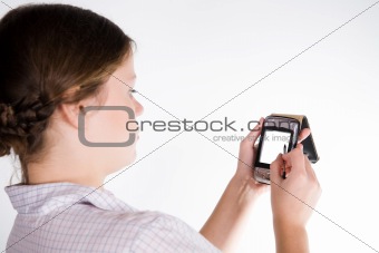 pretty girl with a smartphone