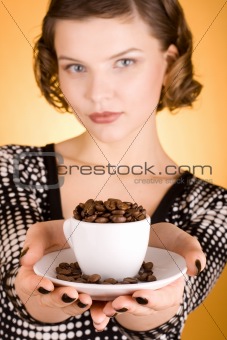 girl with a coffee cup