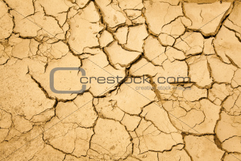 dry season with cracked ground