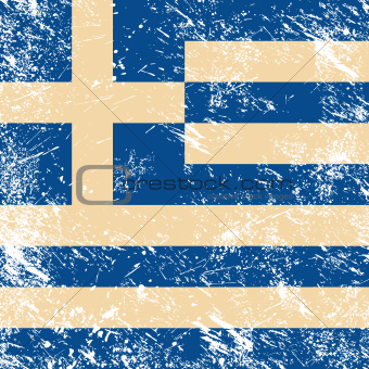 Greece retro flag