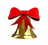 Christmas bell with a bow 