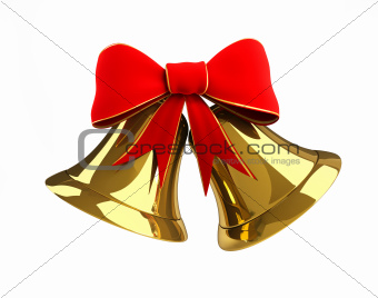 Christmas bell with a bow