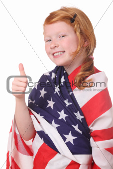 Child with USA flag