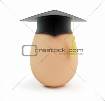 egg graduation cap 