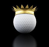 gold grown golf ball 