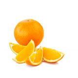 orange with cut segments, on white background