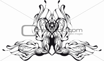 a abstract graphic design in black and white