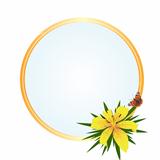 Frame with a yellow flower