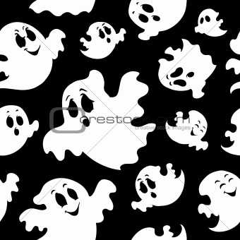Seamless background with ghosts 1