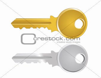 vector illustration of key 