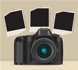 camera and photo frames