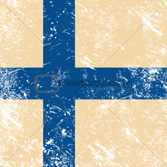 Finland retro flag