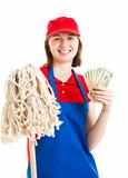 Teenage Worker Earning Money
