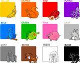 primary colors cartoon set