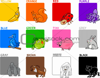 primary colors cartoon set
