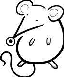 cute mouse cartoon for coloring book