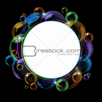Colorful bubble vector background