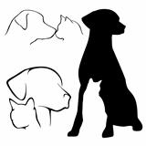 Dog & Cat Silhouettes