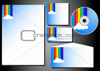 Patterns of business style (corporate identity) form, business card, CD, stationery, envelope