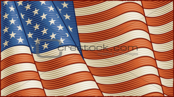 Vintage American Flag (close-up)
