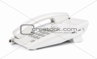 white modern telephone