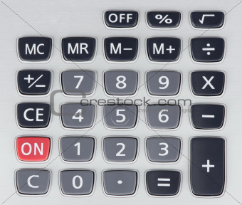Buttons of calculator