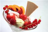 Ice cream with fruit