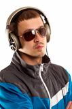 Man in Glasses with Headphones