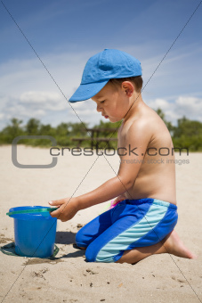 toddler on the beach