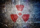 abstract radioactive symbol on a grunge wall