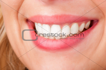 Womans Lips Smiling