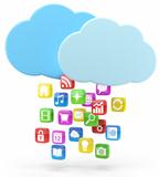 colorful app icons and cloud 
