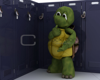 tortoise with school locker