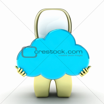 Person with a cloud