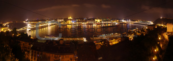 Budapest night panorama 