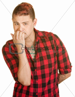 Man Biting Fingernails