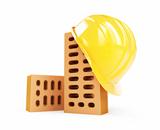 construction helmet brick
