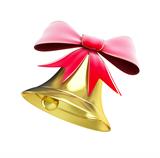christmas bell on a white background 