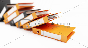 office folders on a white background 