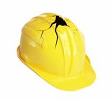 construction helmet crack