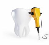 tooth with a jackhammer